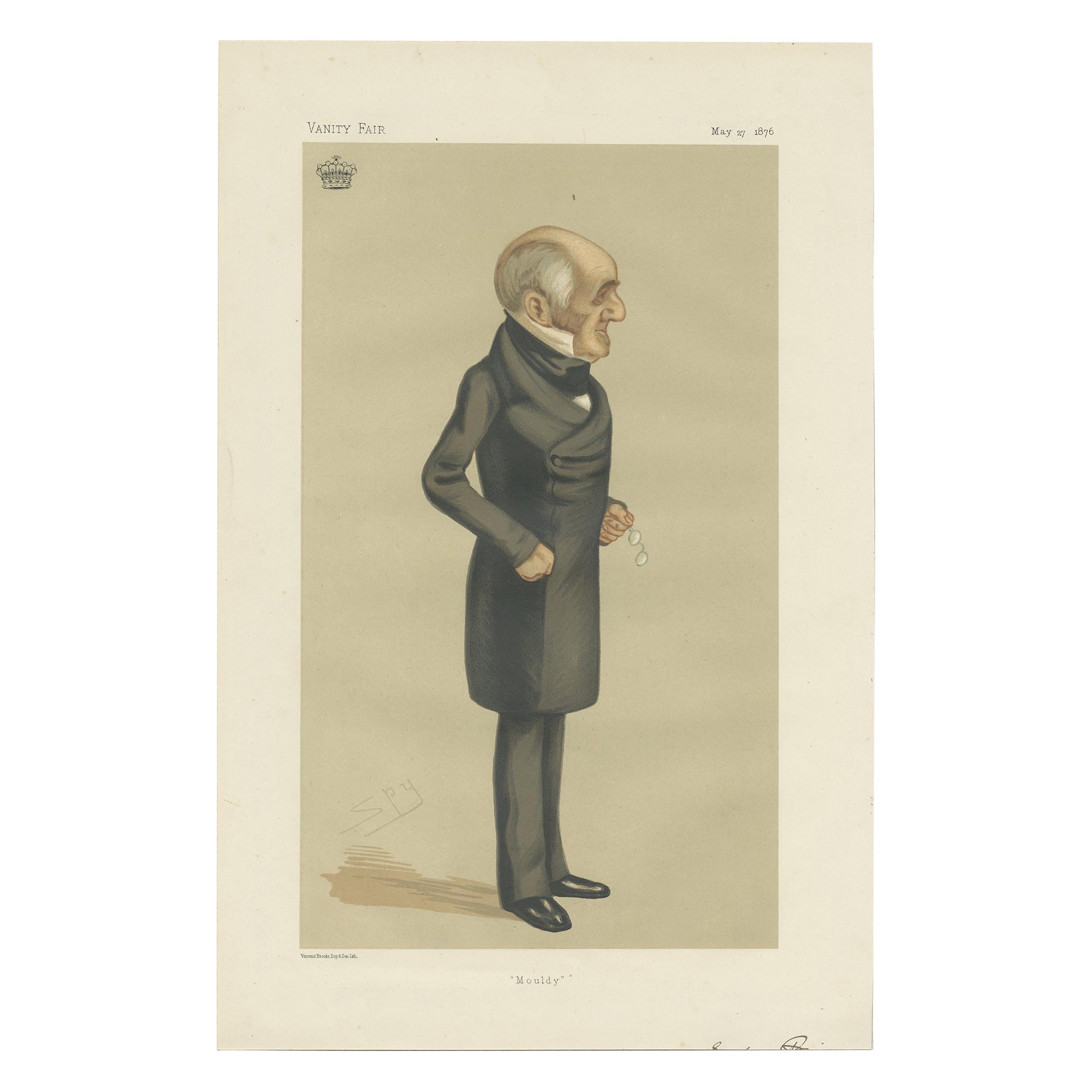 Antique Print of the Earl of Powis Published in the Vanity Fair, 1876
