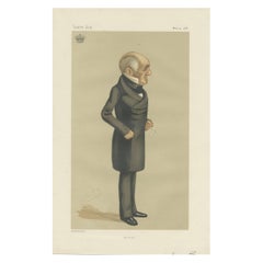 Gravure ancienne du comte de Powis publiée dans le Vanity Fair, 1876
