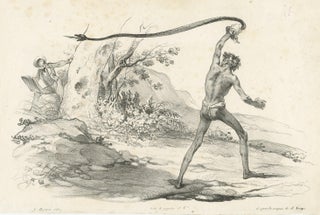 Antique Print of the Encounter with a Black Snake, view 3