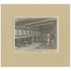 Antiker Druck der ersten niederländischen Telefongesellschaft, um 1890