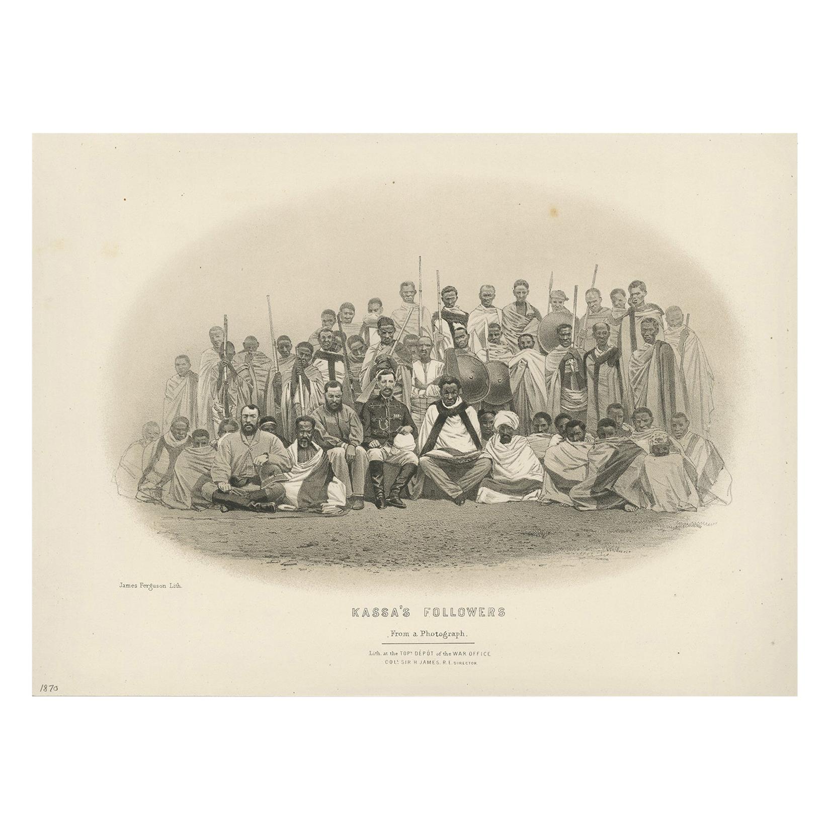 Antique Print of the Followers of the Emperor by Ferguson, 1870
