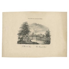 Antique Print of the Forest of the Hague by Last, c.1850