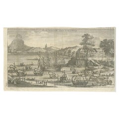 Used Print of the Fortress of Goram by Schouten, 1725