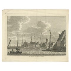 Antique Print of the Frisian City of Hindelopen in The Netherlands, 1793
