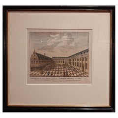 Antique Print of the Girls Orphanage in Amsterdam, the Netherlands, circa 1708 Antique Print of the Girls Orphanage in Amsterdam, the Netherlands, circa 1708