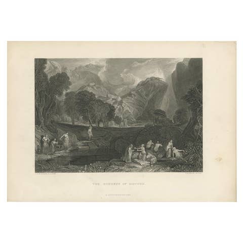 Antique Print of the Goddess of Discord by Appleton, circa 1880