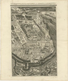 Grand Mogol’s Palace & Mosque – Chatelain Engraving of Delhi, 1719
