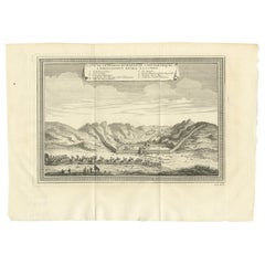 Impression ancienne du Grand mur de Chine, 1746