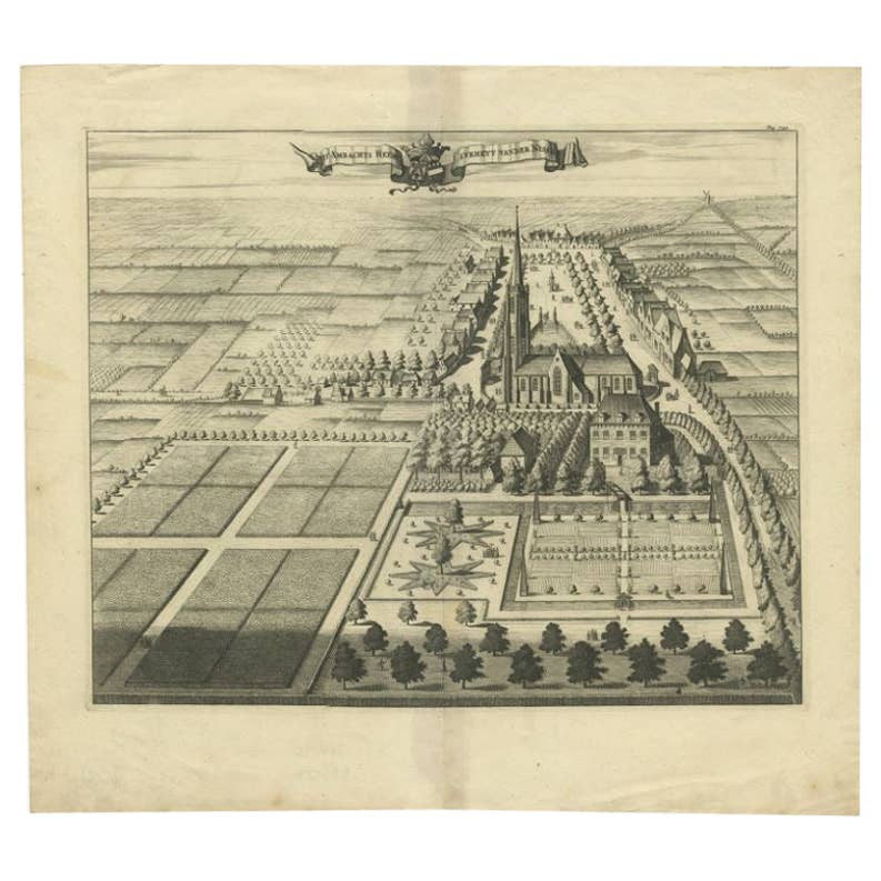 Antique Print of the Heerlijkheid Nisse Estate by Smallegange, 1696