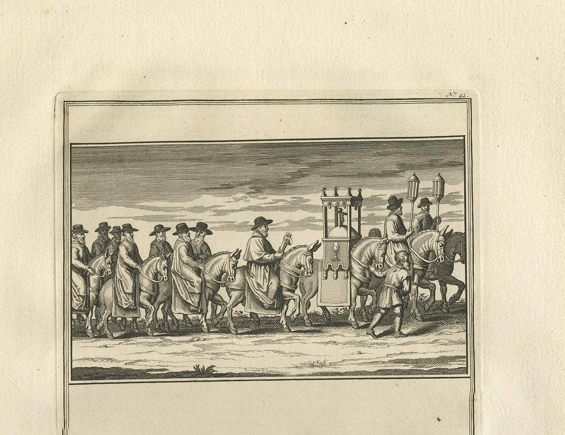 Antique Print of the Holy Sacrament by Picart, circa 1725
