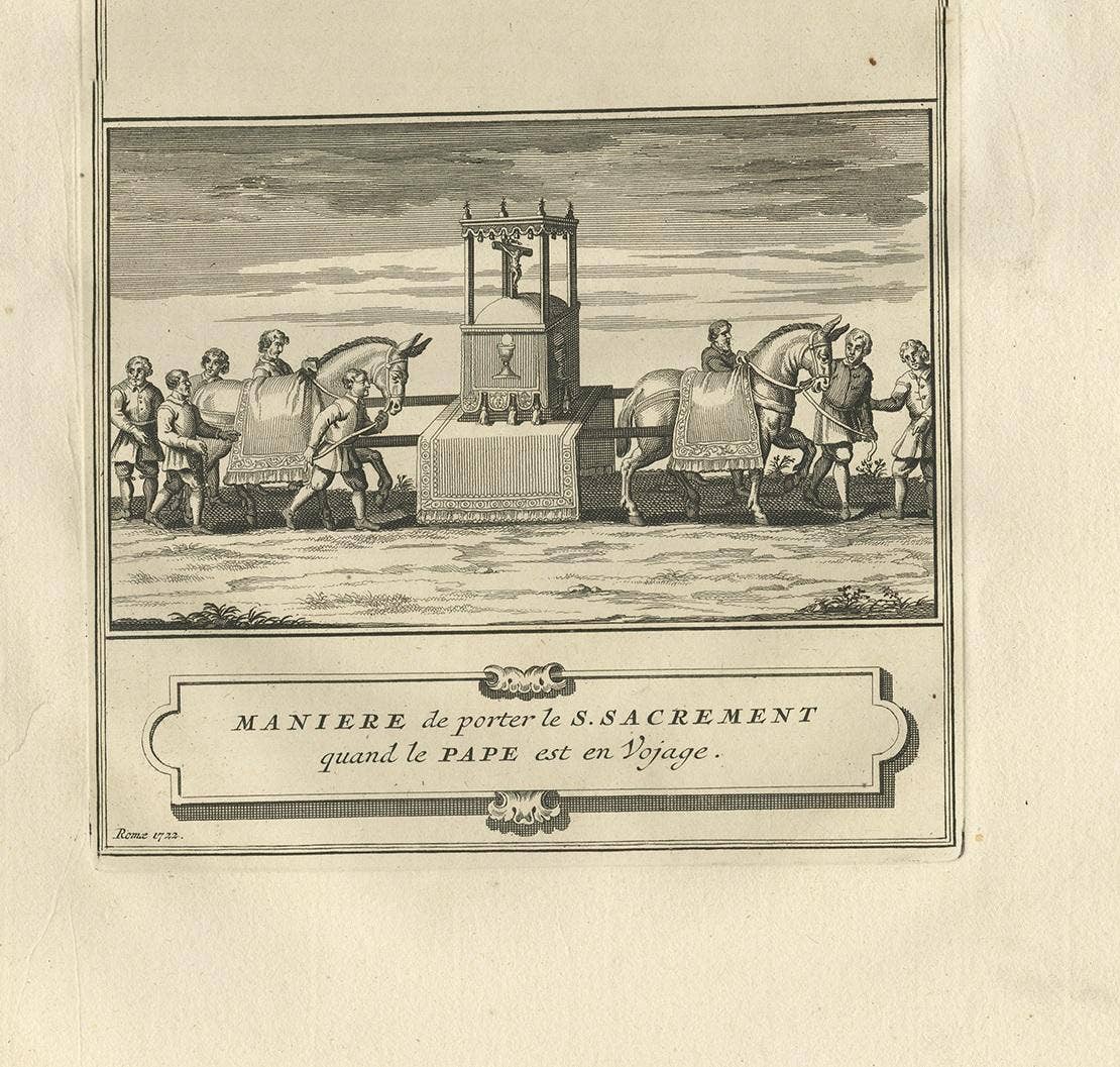 Antique Print of the Holy Sacrament by Picart, circa 1725