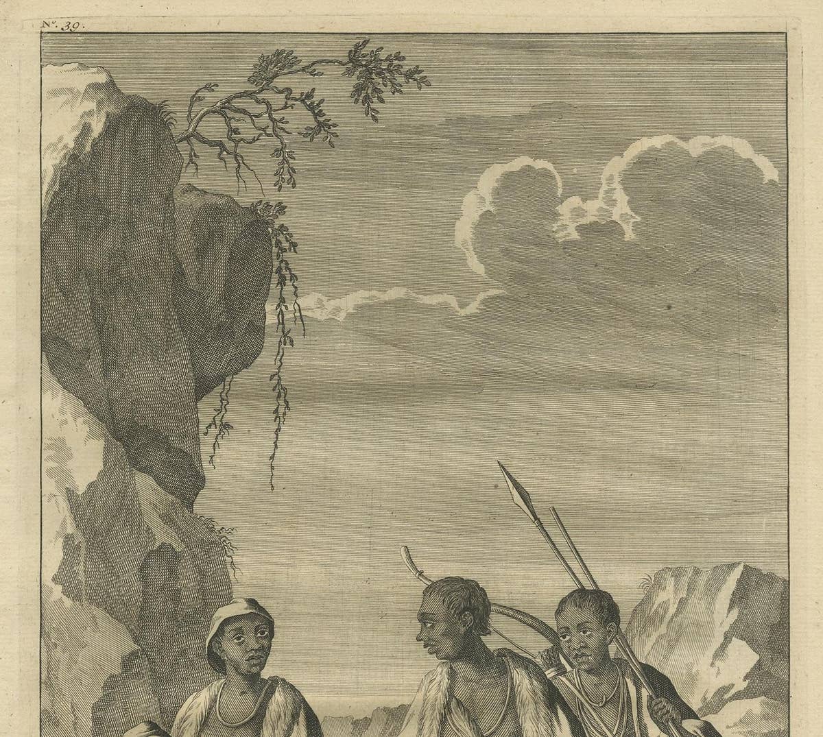 Antique Print of the Khoikhoi of Cape of Good Hope by Valentijn, 1726