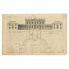 Antique Print of the House of John Waller by Campbell, 1725