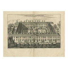 Impression ancienne du "Huiszitten Weduwenhof" par Dapper, 1663