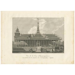 Antique Print of the Imperial Court in Ummerapoura by Symes, '1800'