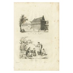 Impression ancienne du palais impérial de Yuen-ming-yuen et de la famille chinoise, 1834
