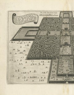 Antique Print of the Imperial Palace in Beijing by J. Nieuhof, 1668
