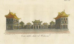 Antique Print of the Imperiall Hall of Audience by Ferrario '1823'