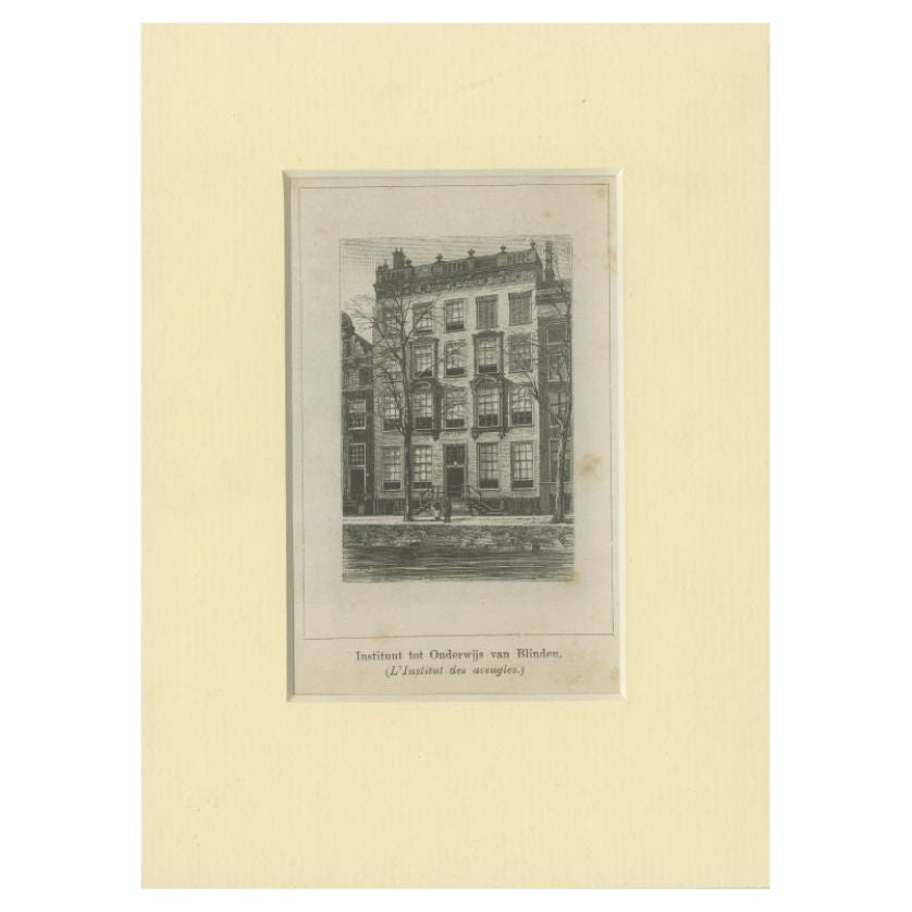 Impression ancienne de l'Institut pour les Blinds d'Amsterdam, vers 1900