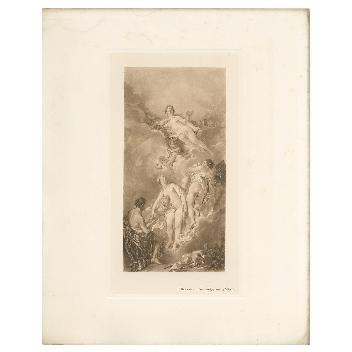 Antique Print of 'The Judgment of Paris' Made After F. Boucher '1902'