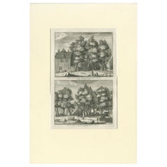 Antique Print of the 'Karthuizers Hof' in Amsterdam, The Netherlands, c.1760