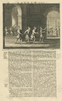 Antique Print of the Kidnapped Governor by Valentijn, 1726