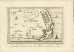 Antique Print of the Kodungallur Fortress, India
