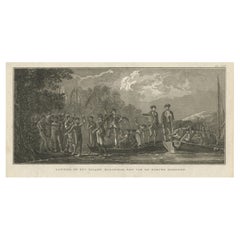Impression ancienne du paysage de l'île de Malakula, Vanuatu, par Cook, 1803