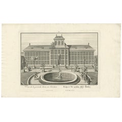 Used Print of the Large Glass House by Wolff '1738'
