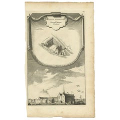 Impression ancienne de la monastère de Lucia par Wagenaar, vers 1760