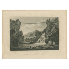 Impression ancienne du pont de Luding par Kelly, vers 1850