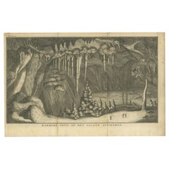 Antiker Druck der Marmorkave der Antiparos von Tirion, um 1760