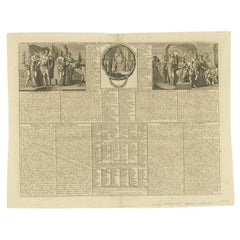 Impression ancienne de la Monarche et des Nobles de Grande-Bretagne par Chatelain, vers 1720