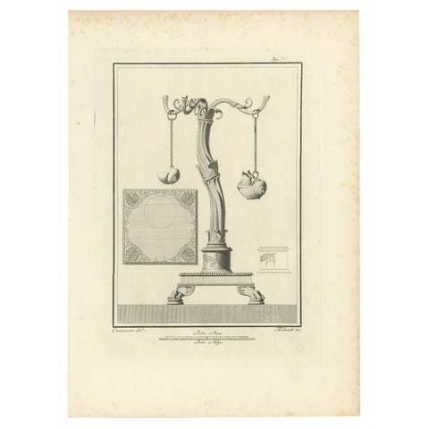 Antique Print of the Monuments of Herculaneum by Bayardi, 1762