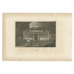 Antique Print of the Mortuary in Paris by Meyer, 1844