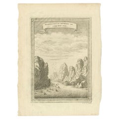 Antique Print of the Mountains and Strait of Sang Wan Hab by Prévost, 1746