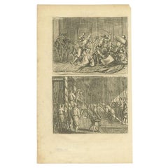 Antique Print of the Murder of Sebald de Weert, c.1730