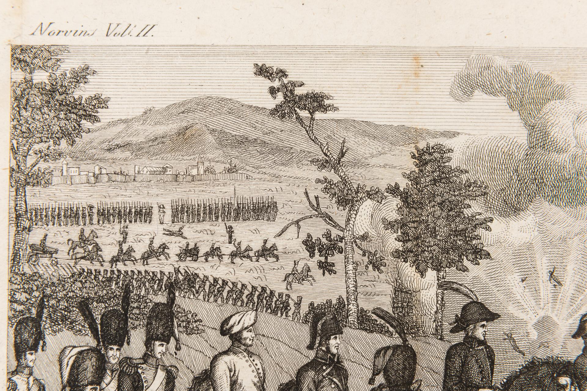 Stampa antica della battaglia napoleonica di Marengo 2