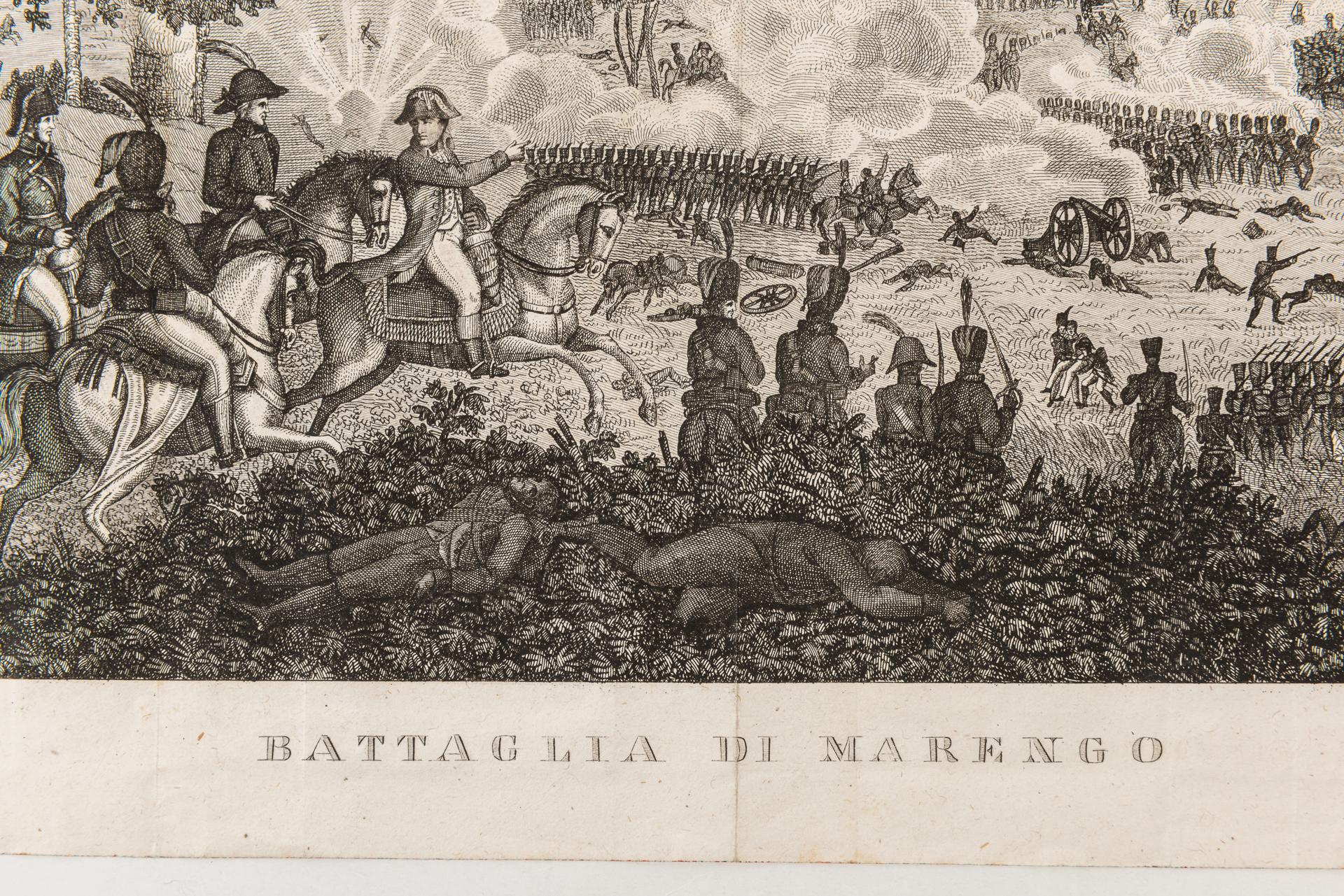Stampa antica della Battaglia di Marengo (14 giugno 1800): qui in lingua italiana, incisione di Romanil.
È raro, ma avevo tutta la collezione su Napoleone.

rif. ST/722.