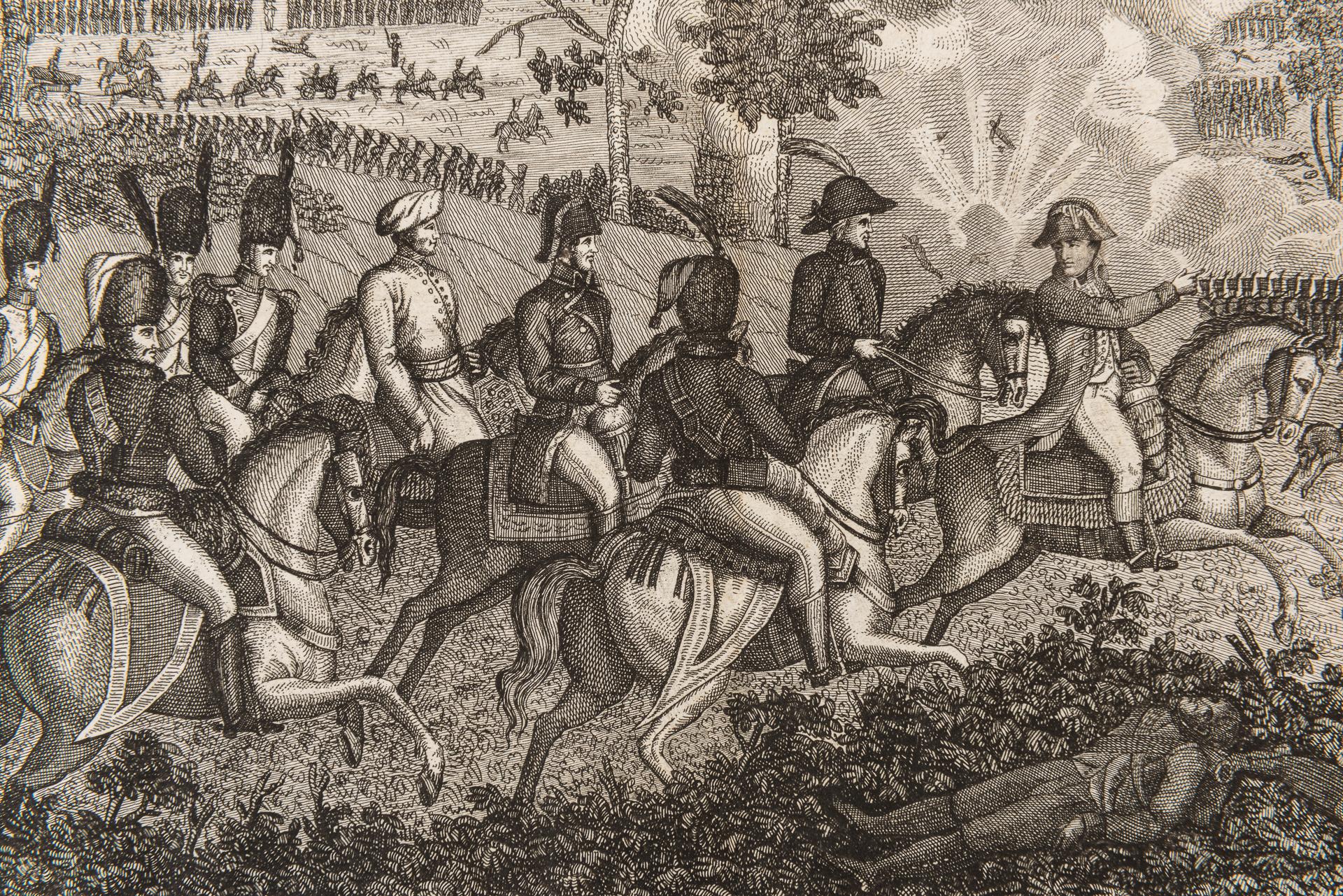Inciso Stampa antica della battaglia napoleonica di Marengo