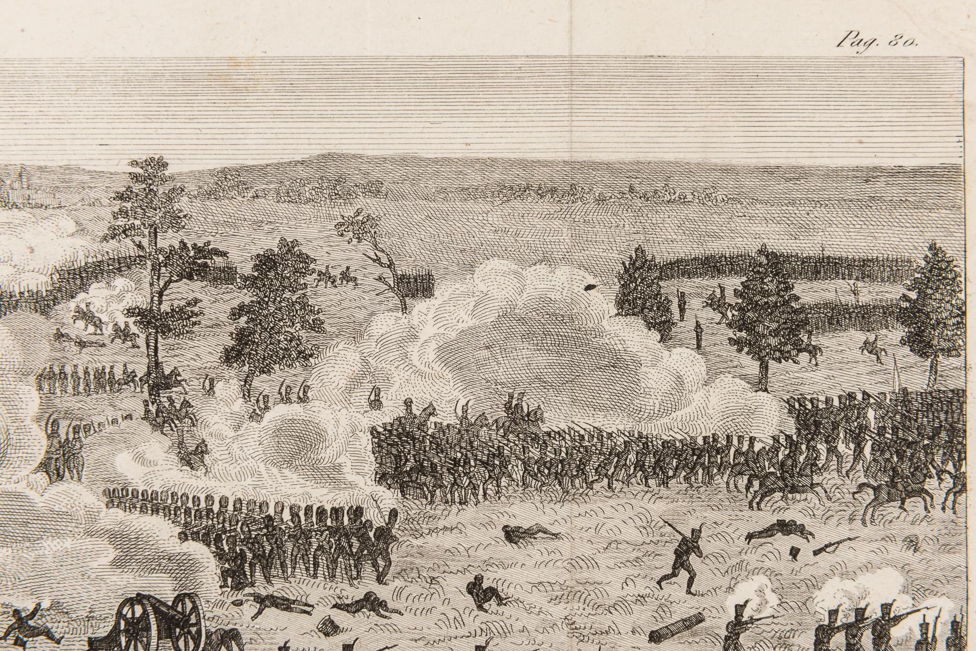 Carta Stampa antica della battaglia napoleonica di Marengo