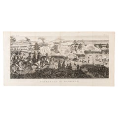 Grabado antiguo de la Batalla de Marengo de Napoleón