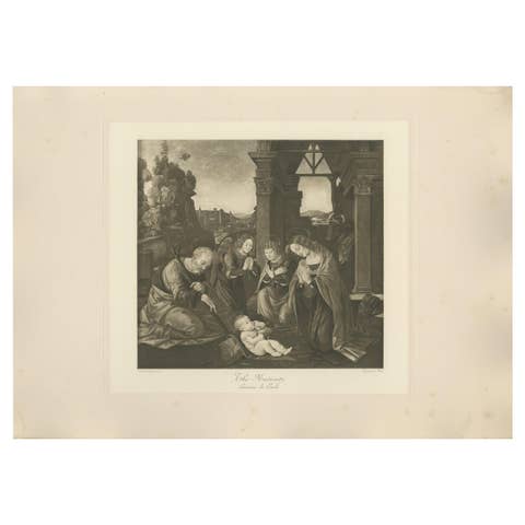 Antique Print of 'The Nativity' made after Lorenzo di Credi 'c.1890'