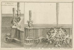 Antique Print of the Neptune Fountain of Versailles, Paris, France, 1776