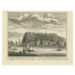Antique Print of the Nes or Realeneiland by Stoopendaal, 1719