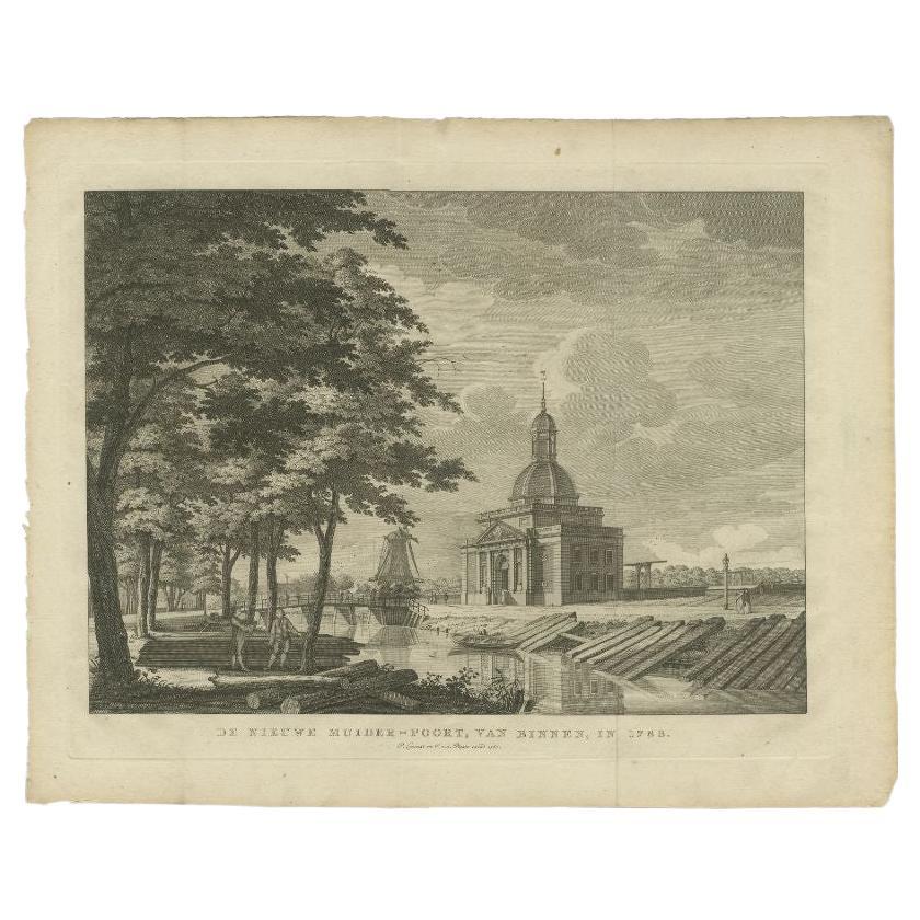 Antique Print of the 'Nieuwe Muiderpoort' by Conradi, 1787