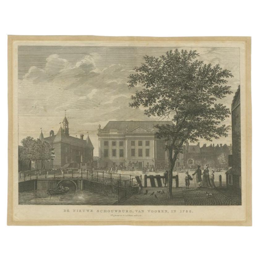 Antique Print of the 'Nieuwe Schouwburg' by Conradi, 1787 For Sale