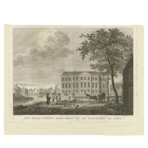 Antique Print of the 'Nieuwe Werkhuis' by Schoute, c.1790