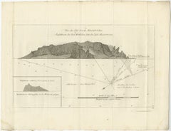 Old Print of the North-West Coast of Masafuero or Alejandro Selkirk Island, 1774