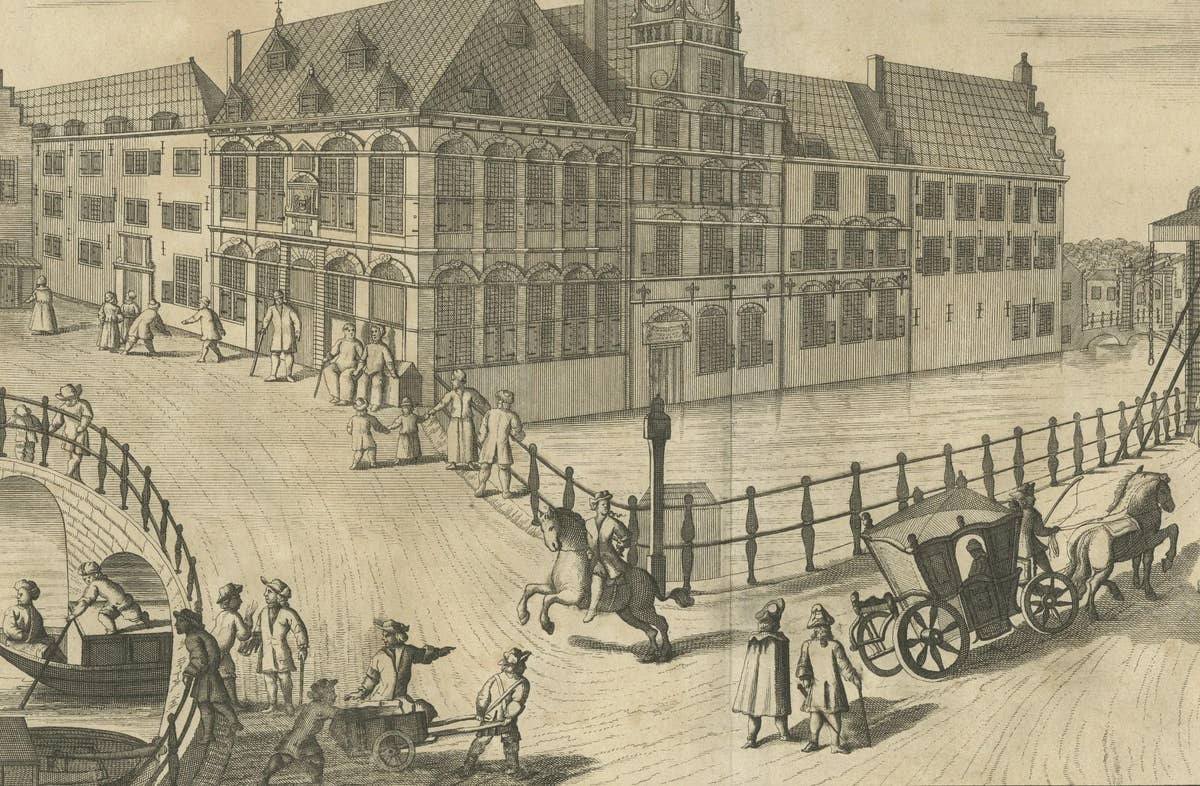 Antique Print of the Old Parish Women and Children's Home, The Hague